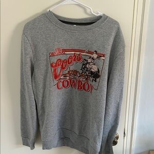 Coors Cowboy Gray Sweater